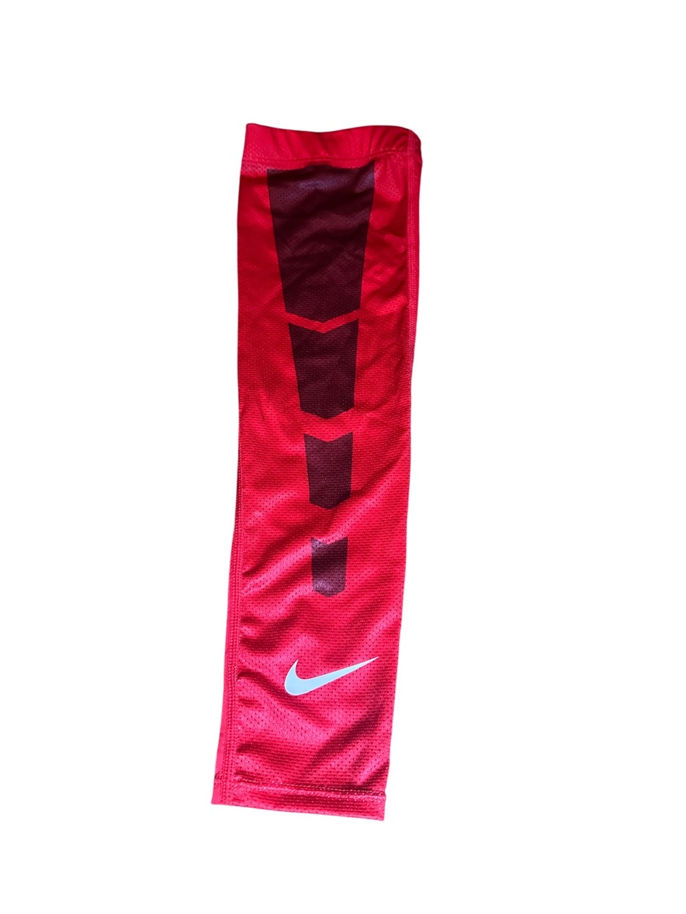 Nike Red Athletic Arm Sleeve with White Trim and Swoosh